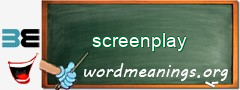 WordMeaning blackboard for screenplay